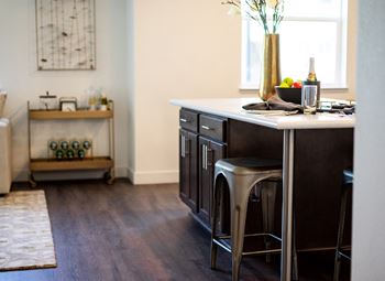 Plank flooring in apartment homes